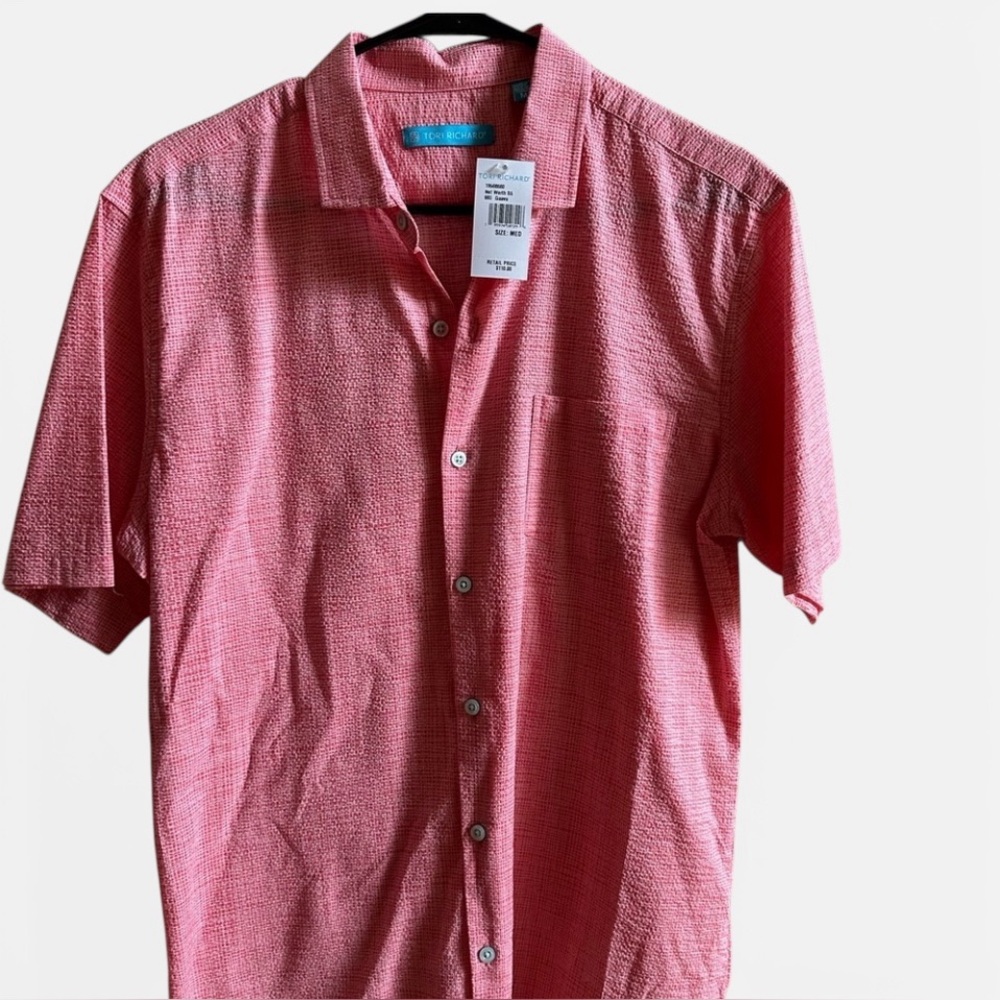 Tori Richard textured guava Button-Down Shirt